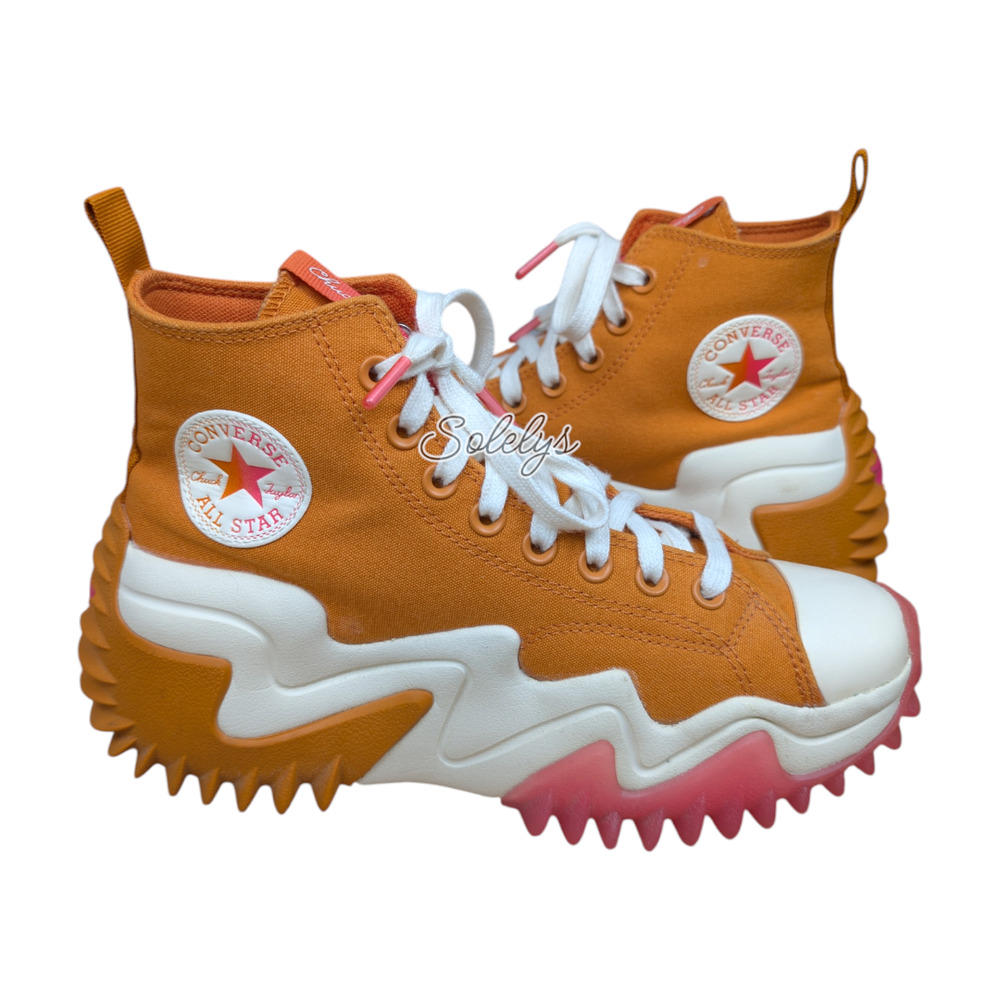 Converse Run Star Motion High Gradient Orange Pink Platform Sneakers Womens 9